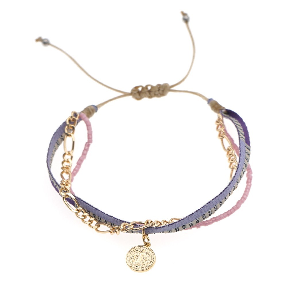 Go2boho Charm Bracelet Joyas de múltiples capas Pulseras de monedas chapadas en oro