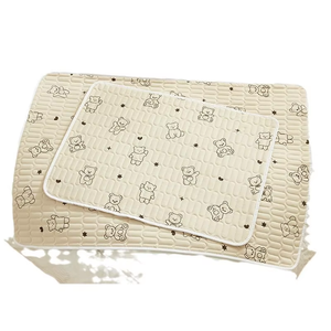 Coussin d'urine absorbant à cinq couches en coton tissé de classe Anti-acariens motif de dessin animé antidérapant imperméable coussin d'allaitement bébé poussette - Product Image 6