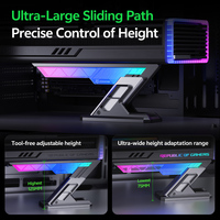 Soporte para Tarjeta Gráfica SNOWMAN, Soporte para GPU con Altura Ajustable, Sincronización ARGB, Soporte para GPU