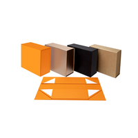 Emballage magnétique pliable en carton recyclé de luxe avec logo personnalisé Boîtes cadeaux en papier kraft à fermeture plate pliable