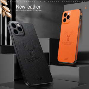 LeYi PU cuero Delgado contraportada suave lente de la Cámara Protector teléfono móvil cabeza de ciervo funda <span class=keywords><strong>para</strong></span> <span class=keywords><strong>iPhone</strong></span> <span class=keywords><strong>12</strong></span> 6 7 8 XR XS Pro Max - Product Image 5