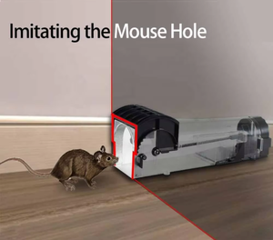 Piège pour la lutte antiparasitaire intérieure et extérieure Piège à souris intelligent réutilisable Piège à souris humain en plastique transparent sans cruauté Captureur de rongeurs Souris Piege <span class=keywords><strong>Rat</strong></span> - Product Image 4