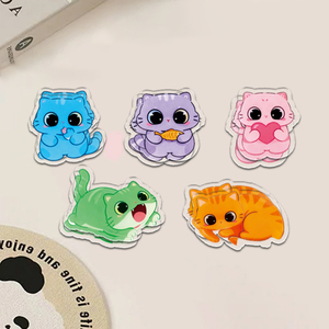 Carpeta Multifuncional Transparente NASNAK con Diseño de Gato de Dibujos Animados, Clip de PP, Acrílico, para Guardar Papeles y Documentos - Product Image 2