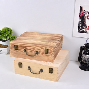 Caja de Almacenamiento de Hanfu de Madera, Rectangular, Color Madera Natural, Organizador de Ropa - Product Image 2