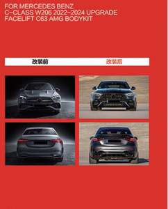 Kit de Carrocería C63 AMG para Mercedes Benz Clase C W206 2022-2024, Mejora de Diseño - Product Image 2