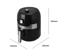 Friteuse à air électrique de haute qualité avec écran tactile numérique, contrôle manuel facile à régler, et cuve antiadhésive en plastique pour usage domestique