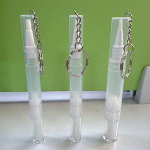 New Arrival Keychain Empty 2ml 3ml 4ml 5ml Cuticle Oil Pen Transparent Twist Nail Polish Pen with <b>Brush</b> Tip Lip Gloss Tubes - Product Image 1