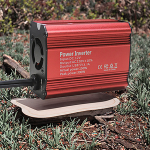 New Aluminium Hot 150W Dual USB 150W EU/US Socket <strong>DC</strong> <strong>12V</strong> to <strong>AC</strong> 110V/220V Power Converter <strong>Adapter</strong> Portable Car Power Inverter - Product Image 2