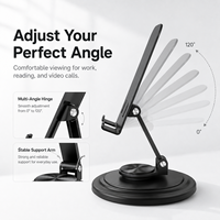 Support de tablette portable en métal avec dissipation thermique multi-angles, compatible bureautique, conforme aux normes de sécurité