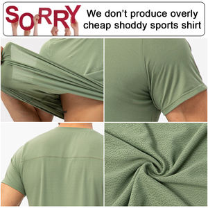 T-shirt de sport respirant et amincissant pour hommes, haute qualité, grande taille, avec logo personnalisé, idéal pour la boxe, la course et la gym, vente en gros - Product Image 4