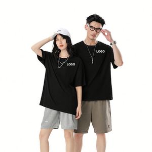 Custom Logo Unisex Crew Neck T Shirt Cotton <b>Advertising</b> Short Sleeves Shirt for Business - Product Image 1