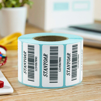 Rouleau d'autocollant adhésif pour imprimante thermique directe 50x30mm étiquette d'expédition personnalisée pour étiquette en papier à code-barres