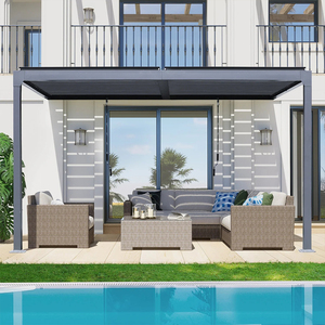 Toit à persiennes personnalisé moderne standard de type 175 <span class=keywords><strong>Pergola</strong></span> extérieure motorisée en <span class=keywords><strong>aluminium</strong></span> enduit de poudre de dos de patio de jardin imperméable - Product Image 4