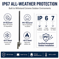 Antenne extérieure omnidirectionnelle en fibre de verre à gain élevé 12dBi 2400-2500MHz/2.4G - Antenne en fibre de verre N-K mâle pour point d'accès WiFi longue portée
