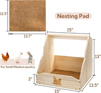 YIMITEE Nido per Galline in Legno 15x13.5x15 Montaggio a Parete Facile da Assemblare Grande Scomparto Singolo per Galline Anatre Colombi Pollame