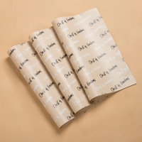 Papier d'emballage cadeau de luxe écologique 17 g/m² imperméable avec logo personnalisable pour l'emballage de vêtements et de chaussures en gros