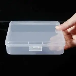 Mini cajas de plástico transparente, caja de almacenamiento de joyas, caja de embalaje para contenedora pendientes, anillos, cuentas, colección de artículos pequeños