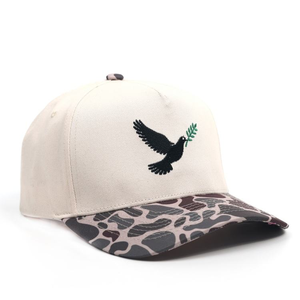 Casquette Snapback Structurée 5 Panneaux en Toile OEM de Haute Qualité, Bicolore, Style Hip Hop, pour l'Extérieur, avec Visière Camouflage, Chapeau de Golf A-Frame - Product Image 4
