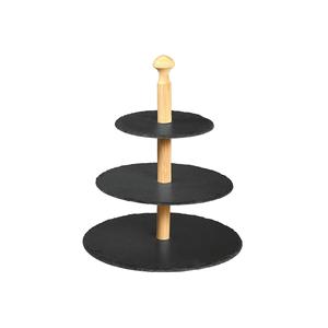 KESPER <b>Slate</b> 3-Tier Display Shelf Stand for Home Decor and Serving - Product Image 1