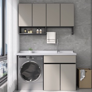 <span class=keywords><strong>Mueble</strong></span> integrado <span class=keywords><strong>de</strong></span> aluminio espacial <span class=keywords><strong>para</strong></span> <span class=keywords><strong>lavadora</strong></span> con balcón <span class=keywords><strong>y</strong></span> accesorios <span class=keywords><strong>de</strong></span> <span class=keywords><strong>baño</strong></span>, incluye <span class=keywords><strong>lavabo</strong></span> <span class=keywords><strong>y</strong></span> tabla <span class=keywords><strong>de</strong></span> lavar - Product Image 3