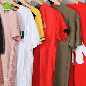 Cheap Men's Short Sleeve T-<b>Shirt</b> Second Hand Clothes <b>Import</b> <b>China</b> Korean Style Cotton/Bamboo Fiber Animated Used Clothes - Product Image 1