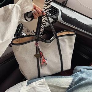 <span class=keywords><strong>Sac</strong></span> fourre-tout en toile vintage grande capacité pour femme, idéal pour la vie quotidienne, les étudiants, le shopping, le travail et les loisirs - Product Image 4