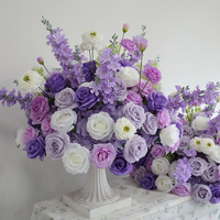 Violet nouvelle soie artificielle Rose fleur boule Arrangement événement de mariage noël Halloween remise des diplômes pièce maîtresse décoration