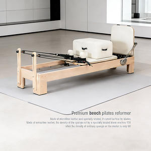 Vente Chaude Directe Usine : Machine Pilates Reformer en <span class=keywords><strong>Bois</strong></span> <span class=keywords><strong>de</strong></span> Hêtre Cinq Pièces, <span class=keywords><strong>Lit</strong></span> Coulissant Core pour la Maison, Gym, Fitness, Yoga, Exercice Corporel - Product Image 2