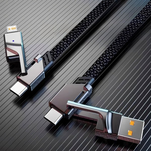 Câble USB <span class=keywords><strong>4</strong></span> en 1 Type C vers USB C avec affichage PD pour <span class=keywords><strong>iPhone</strong></span> 15 14, chargeur rapide pour Samsung Huawei - Product Image 6