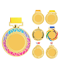 Médaille rotative gravée en 3D en or personnalisée Plaque de récompense en métal creux Logo personnalisé Médaille pour événement sportif Cérémonie