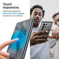 Protection d'écran en verre trempé 2.5D 9H ultra-fin 0,18 mm avec déverrouillage par empreinte digitale pour téléphone portable S25 Ultra S24 S23