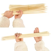 Brochettes de K-chien en bambou de qualité alimentaire 220*5*5mm bâtons de bambou pour chien de maïs carré