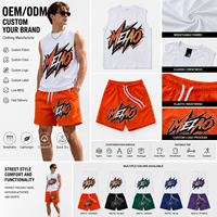 Ensemble short et débardeur graphique pour homme, 2 pièces, tenue streetwear d'été, sportif, logo personnalisé, fabricant de vêtements OEM ODM