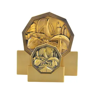 Metallgeschenklieferant Kundenspezifische Medaille und Messing-Souvenir-Trophäen-Medaillen-Ausstellungsstand
