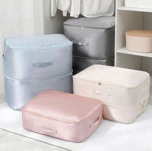 Sacs de rangement auto-compressibles grande capacité avec fermetures éclair, sacs de rangement en tissu pour couvertures et édredons - Product Image 4