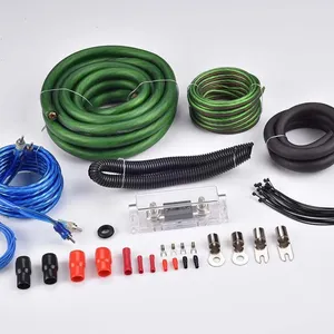 Complete ofc copper 1 / 0 awg 0ga car amplifier wiring kit 0 gauge wire kit for amp installation