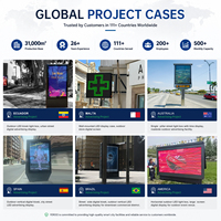 Pantalla LED Tótem Vertical Digital P4 a Todo Color, Impermeable IP65, con Control de Atenuación para Exteriores, Centros Comerciales y Autobuses
