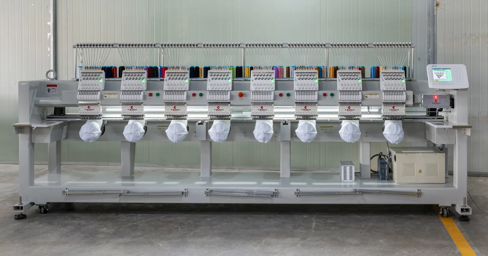 أحدث آلة تطريز ملابس صناعية رقمية صناعة 2022 تعمل بالحاسوب, 9 12 15 إبرة ، 8 رؤوس ، ماكينة تطريز للتيشيرت