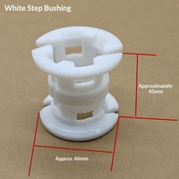 Bague de marchepied d'escalator Mitsubishi en nylon plastique noir et blanc, pièces coniques