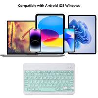 Mini Teclado Inalámbrico Bluetooth de 10 Pulgadas para Teléfono Celular y Tableta, Compatible con Android, iOS y Windows