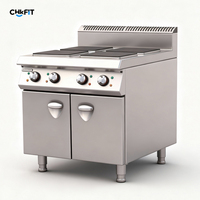 Cuisinière à gaz commerciale multi-brûleurs CFT avec four, haute performance pour la restauration