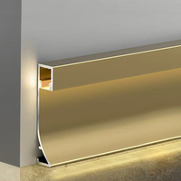 Profilé de plinthe en aluminium Ringo, alliage thermolaqué, accessoires de canal pour éclairage LED linéaire au sol, pour la décoration moderne de la maison