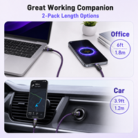 Câble USB C magnétique SIKAI 240W PD3.1, câble de charge rapide USB C vers USB C pour ordinateur portable, téléphone, configuration de bureau de jeu