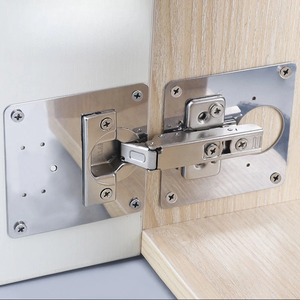 Planche de réparation de charnière de meuble en acier inoxydable pour la maison et le bureau - Outil d'installation de charnière durable avec support fixe et vis - Product Image 2