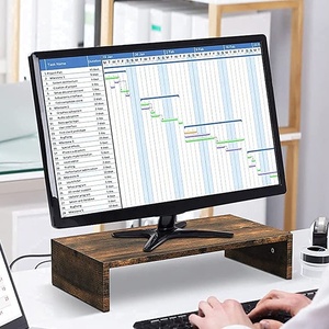 <span class=keywords><strong>Support</strong></span> de moniteur en bois pour bureau à domicile, rehausseur d'écran pour ordinateur portable - Product Image 4