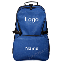 Sac à dos bleu foncé personnalisé avec logo et strass pour les filles de cheerleading et de danse, magnifiques sacs bleu nuit
