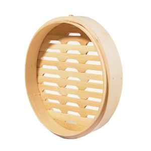 Vaporera de bambú de 2 niveles, 1 tapa + 1 delineador de silicona + 2 pares de palillos - Product Image 1