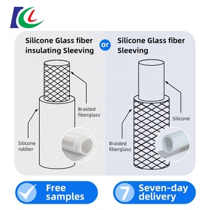 RoHs đạt ul điện áp cao Silicone cao su sợi thủy tinh tay áo ống sợi thủy tinh ống tay áo Silicone tráng ống sợi thủy tinh - Product Image 2