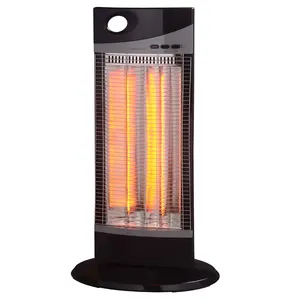 Electric Heater New Design Floor Standing 220v 600W/1200W Oscillating Electric Outdoor Infrared Carbon Fiber Heater With Overheating Protection