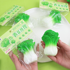 2025 nouveau jouet anti-Stress sensoriel Squishy Squeeze légumes verts Bok Choy Pakchoi pour 5 à 7 ans enfants garçons et filles - Product Image 2